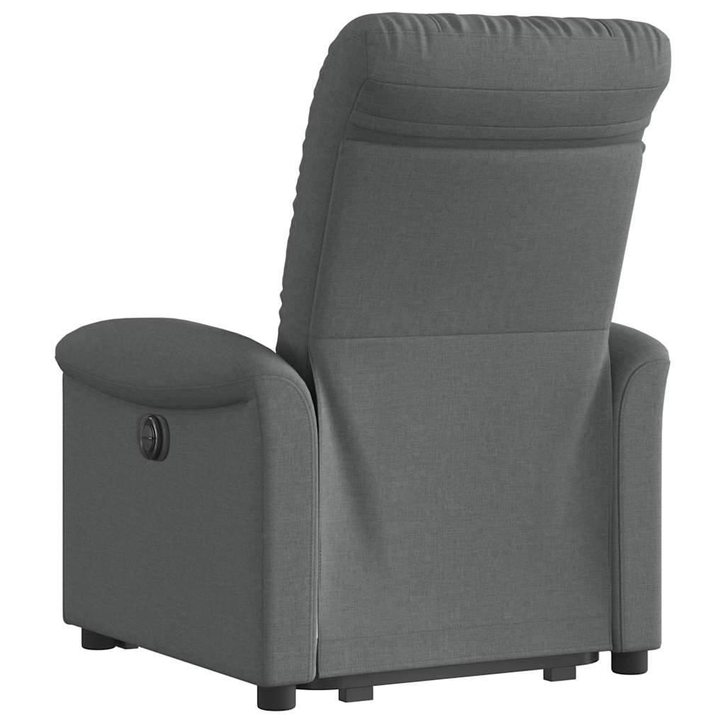 Fauteuil inclinable électrique gris foncé tissu