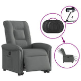 Fauteuil inclinable électrique gris foncé tissu