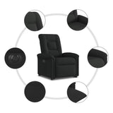 Fauteuil inclinable électrique noir tissu