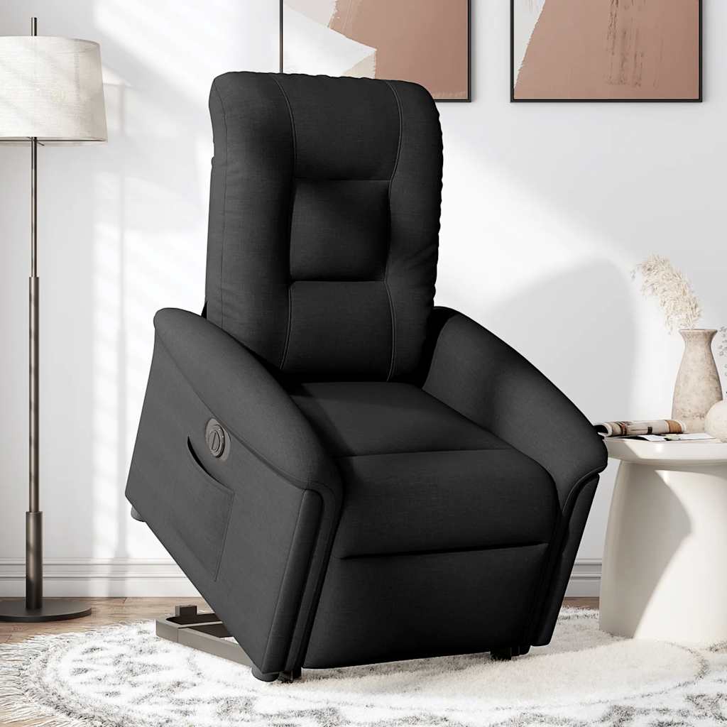 Fauteuil inclinable électrique noir tissu
