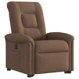 Fauteuil inclinable électrique marron tissu