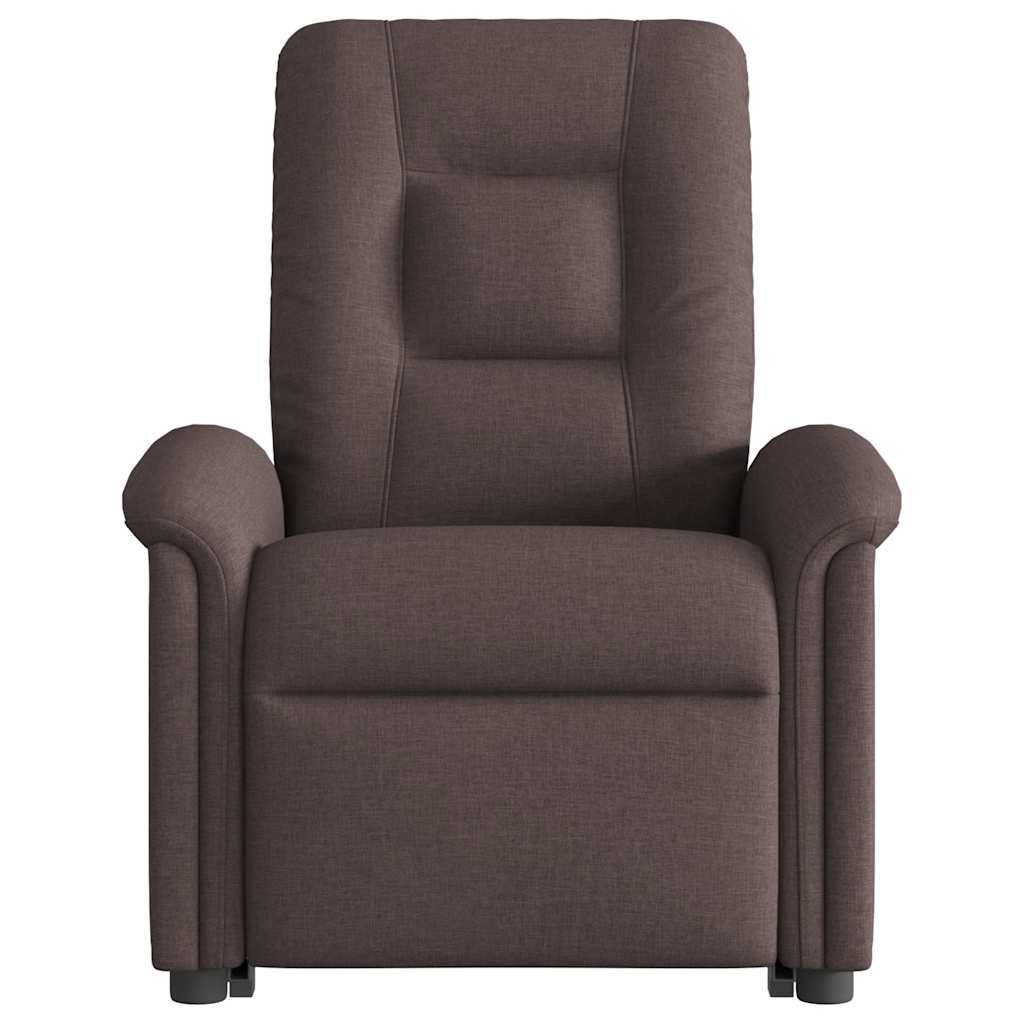 Fauteuil inclinable électrique marron foncé tissu