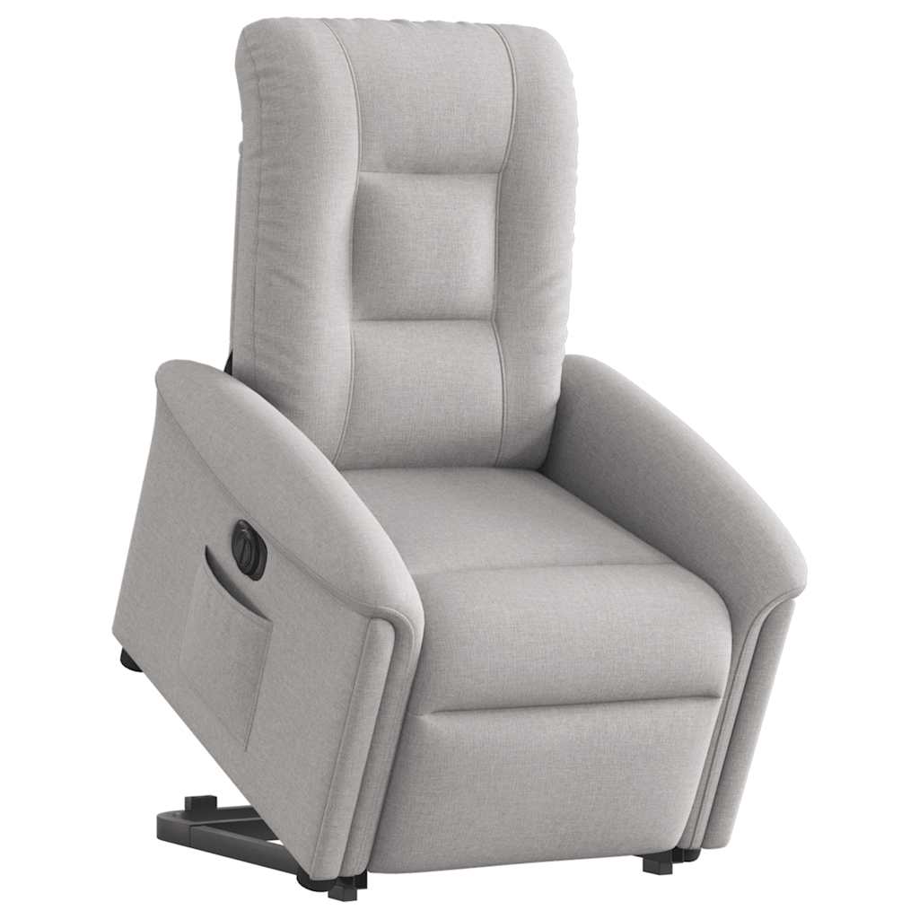 Fauteuil inclinable électrique gris nuage tissu