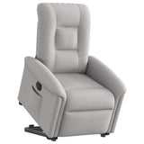 Fauteuil inclinable électrique gris nuage tissu