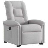 Fauteuil inclinable électrique gris nuage tissu