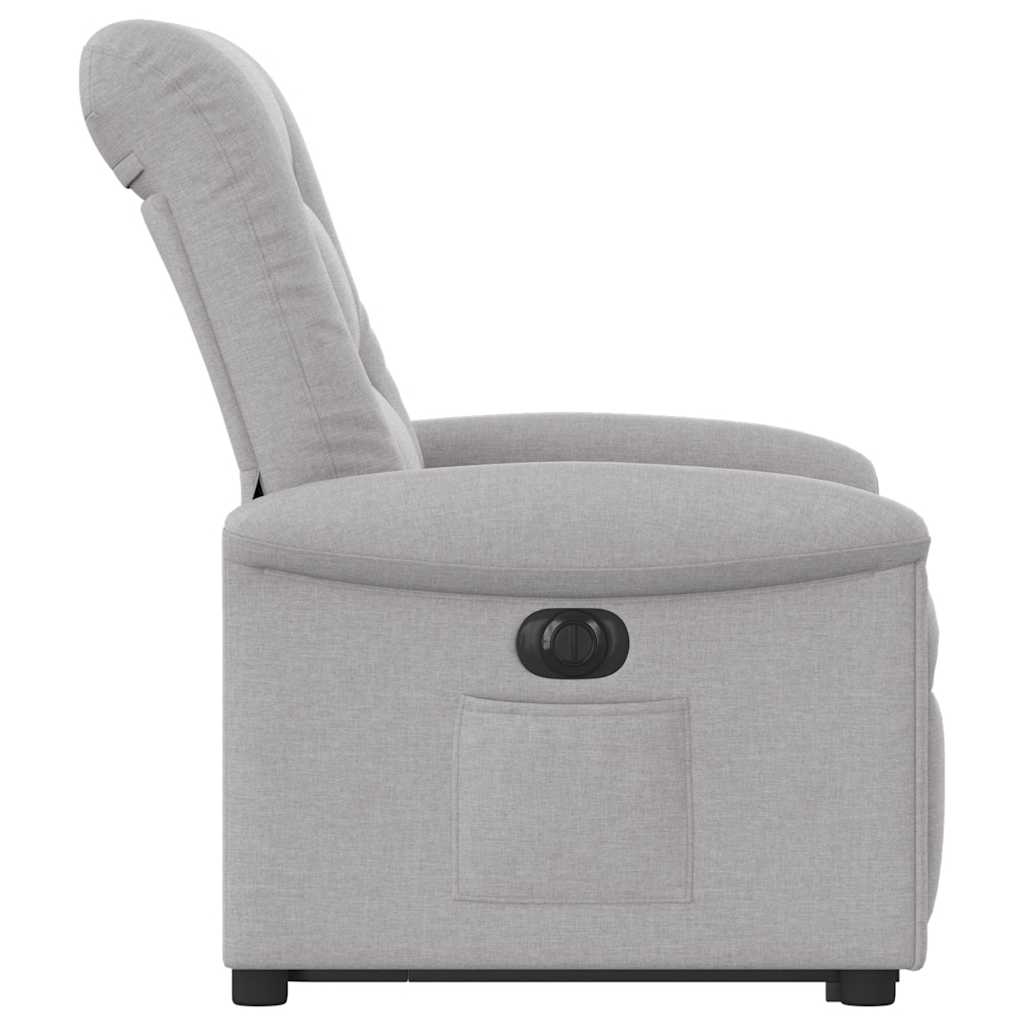 Fauteuil inclinable électrique gris nuage tissu