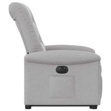 Fauteuil inclinable électrique gris nuage tissu