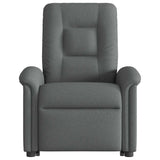 Fauteuil inclinable de massage électrique Gris foncé Tissu