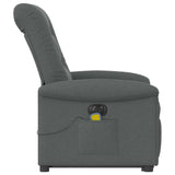 Fauteuil inclinable de massage électrique Gris foncé Tissu