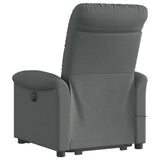 Fauteuil inclinable de massage électrique Gris foncé Tissu