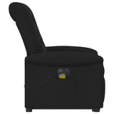 Fauteuil inclinable de massage électrique Noir Tissu