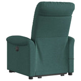 Fauteuil inclinable de massage électrique Vert foncé Tissu