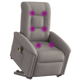 Fauteuil inclinable de massage électrique Taupe Tissu