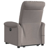 Fauteuil inclinable de massage électrique Taupe Tissu