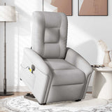 Fauteuil inclinable de massage électrique gris nuage tissu