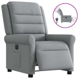 Fauteuil inclinable électrique Gris clair Tissu
