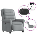 Fauteuil inclinable électrique Gris clair Tissu