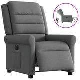 Fauteuil inclinable électrique Gris foncé Tissu