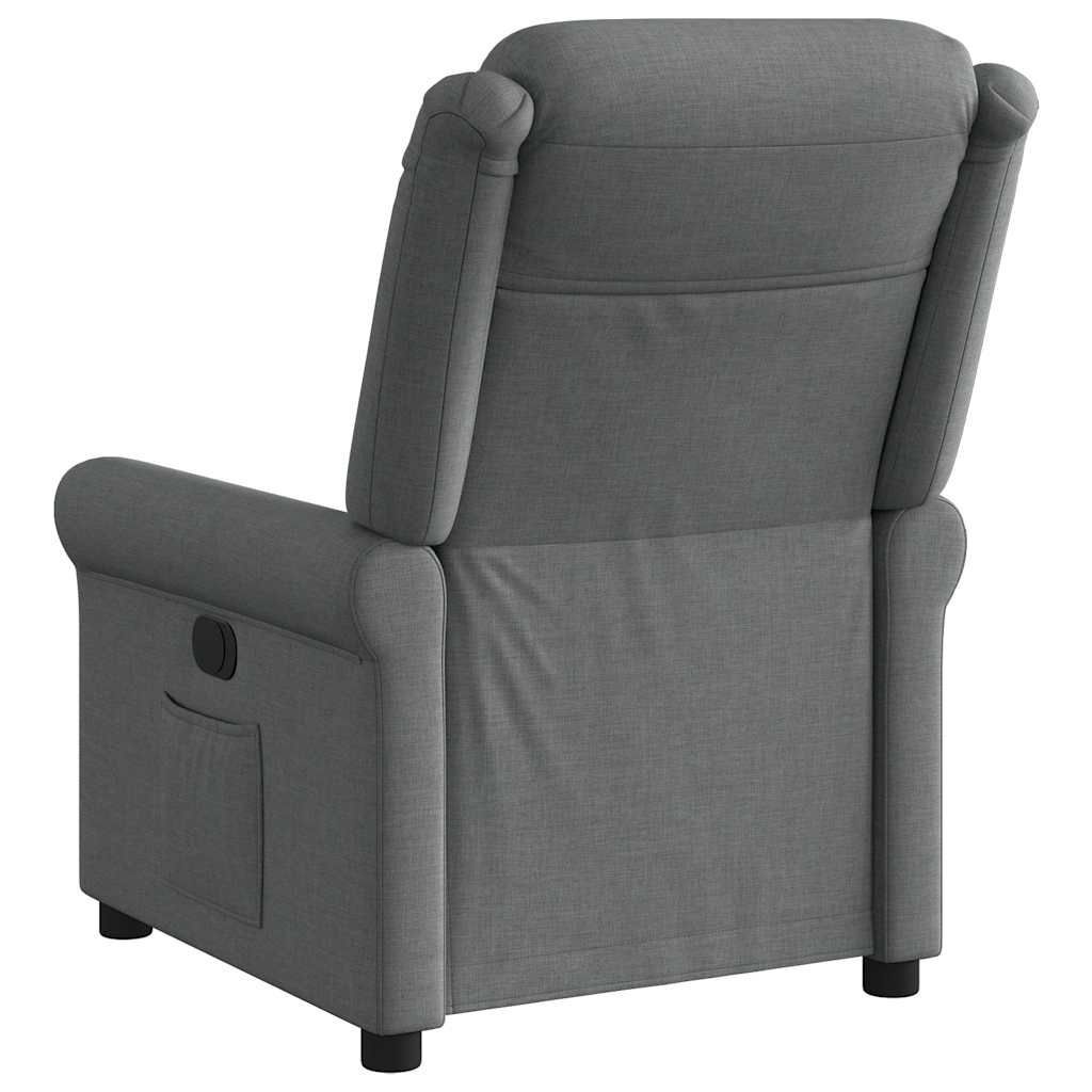 Fauteuil inclinable électrique Gris foncé Tissu