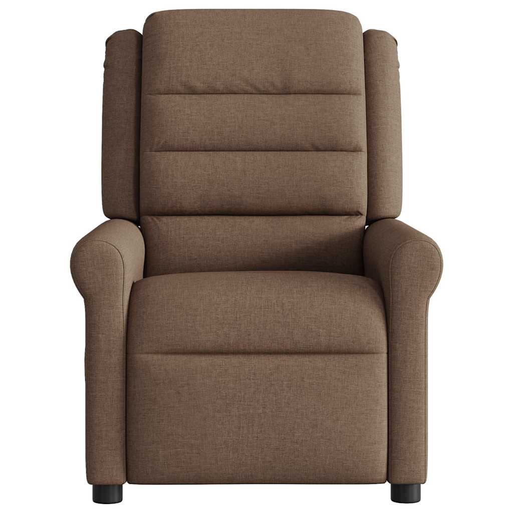 Fauteuil inclinable électrique Marron Tissu