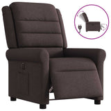 Fauteuil inclinable électrique Marron foncé Tissu
