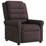 Fauteuil inclinable électrique Marron foncé Tissu