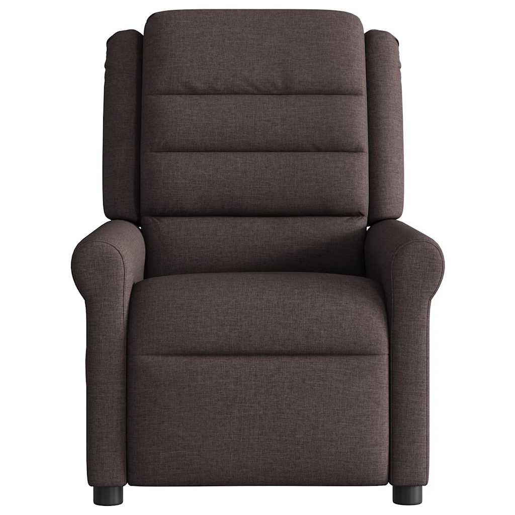 Fauteuil inclinable électrique Marron foncé Tissu