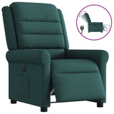 Fauteuil inclinable électrique Vert foncé Tissu