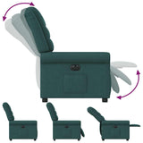 Fauteuil inclinable électrique Vert foncé Tissu