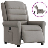 Fauteuil inclinable électrique Taupe Tissu