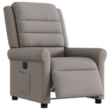 Fauteuil inclinable électrique Taupe Tissu