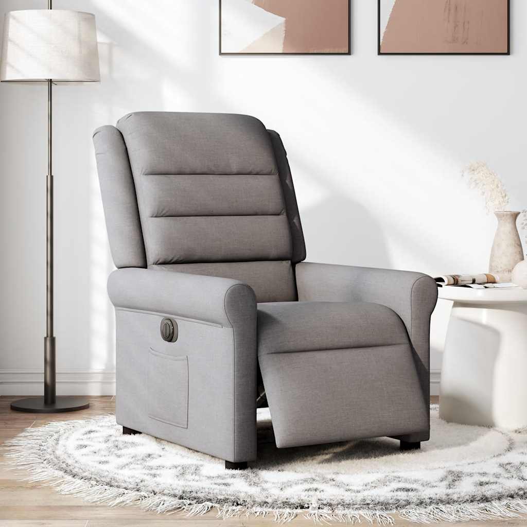 Fauteuil inclinable électrique Taupe Tissu