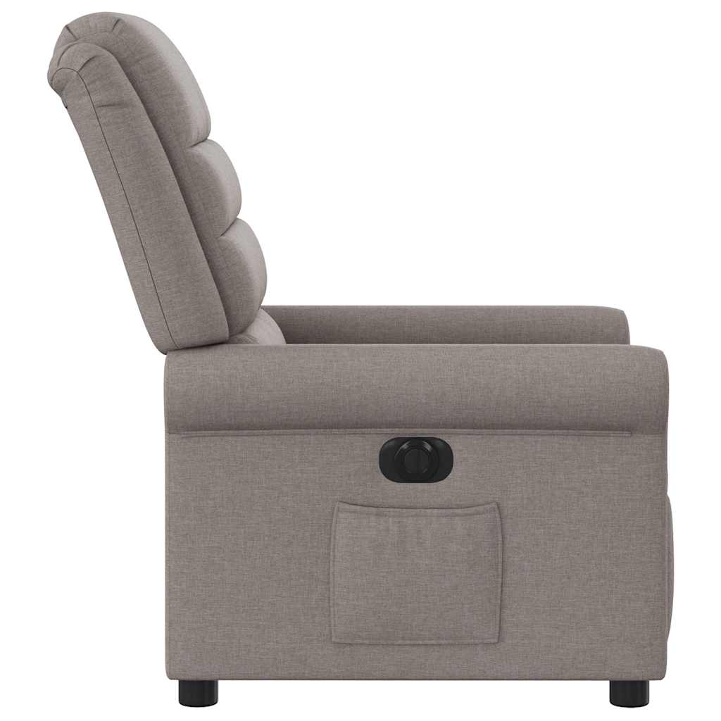 Fauteuil inclinable électrique Taupe Tissu