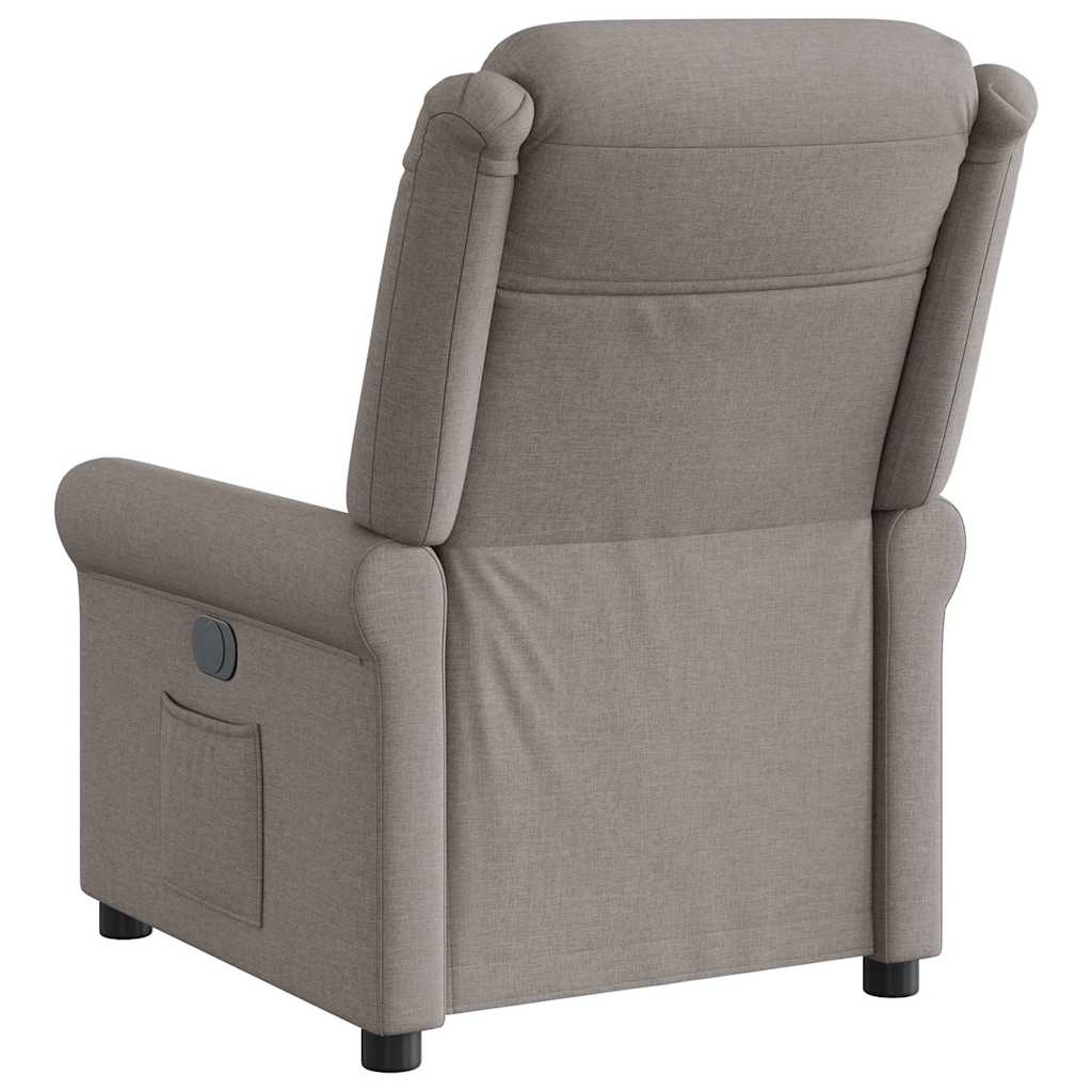 Fauteuil inclinable électrique Taupe Tissu