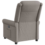 Fauteuil inclinable électrique Taupe Tissu