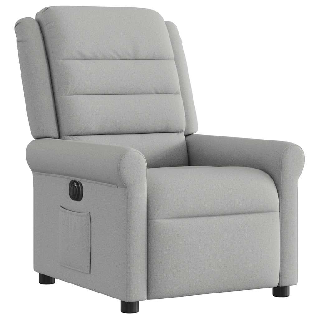 Fauteuil inclinable électrique gris nuage tissu