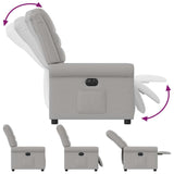 Fauteuil inclinable électrique gris nuage tissu