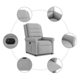 Fauteuil inclinable électrique gris nuage tissu