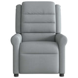 Fauteuil de massage inclinable électrique gris clair tissu