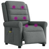 Fauteuil inclinable de massage électrique gris foncé tissu