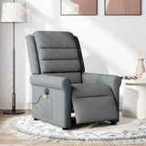 Fauteuil inclinable de massage électrique gris foncé tissu