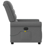 Fauteuil inclinable de massage électrique gris foncé tissu