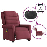 Fauteuil de massage inclinable électrique Rouge bordeaux Tissu