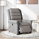 Fauteuil de massage inclinable électrique Taupe Tissu