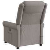 Fauteuil de massage inclinable électrique Taupe Tissu