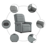 Fauteuil inclinable Gris clair Tissu