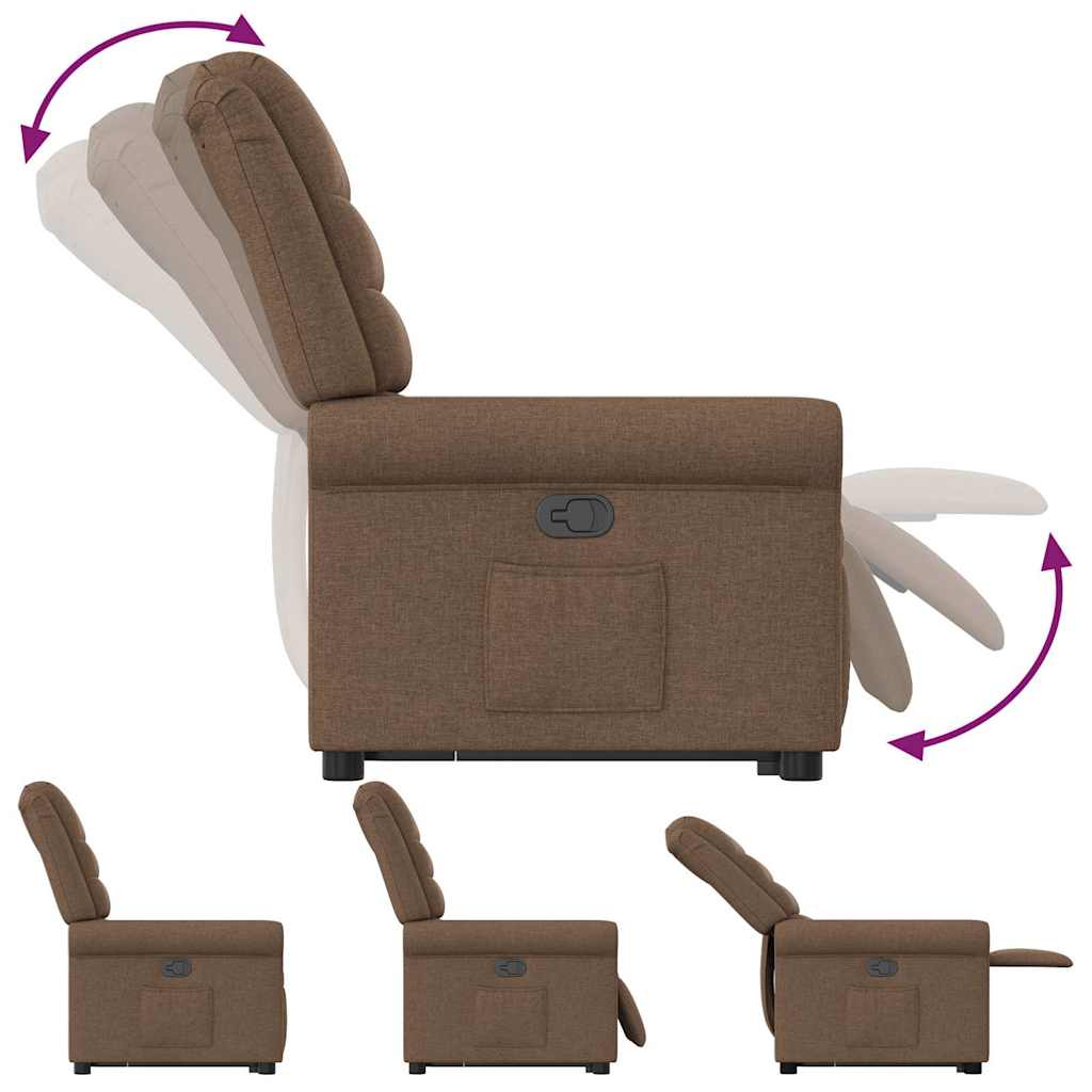 Fauteuil inclinable Marron Tissu