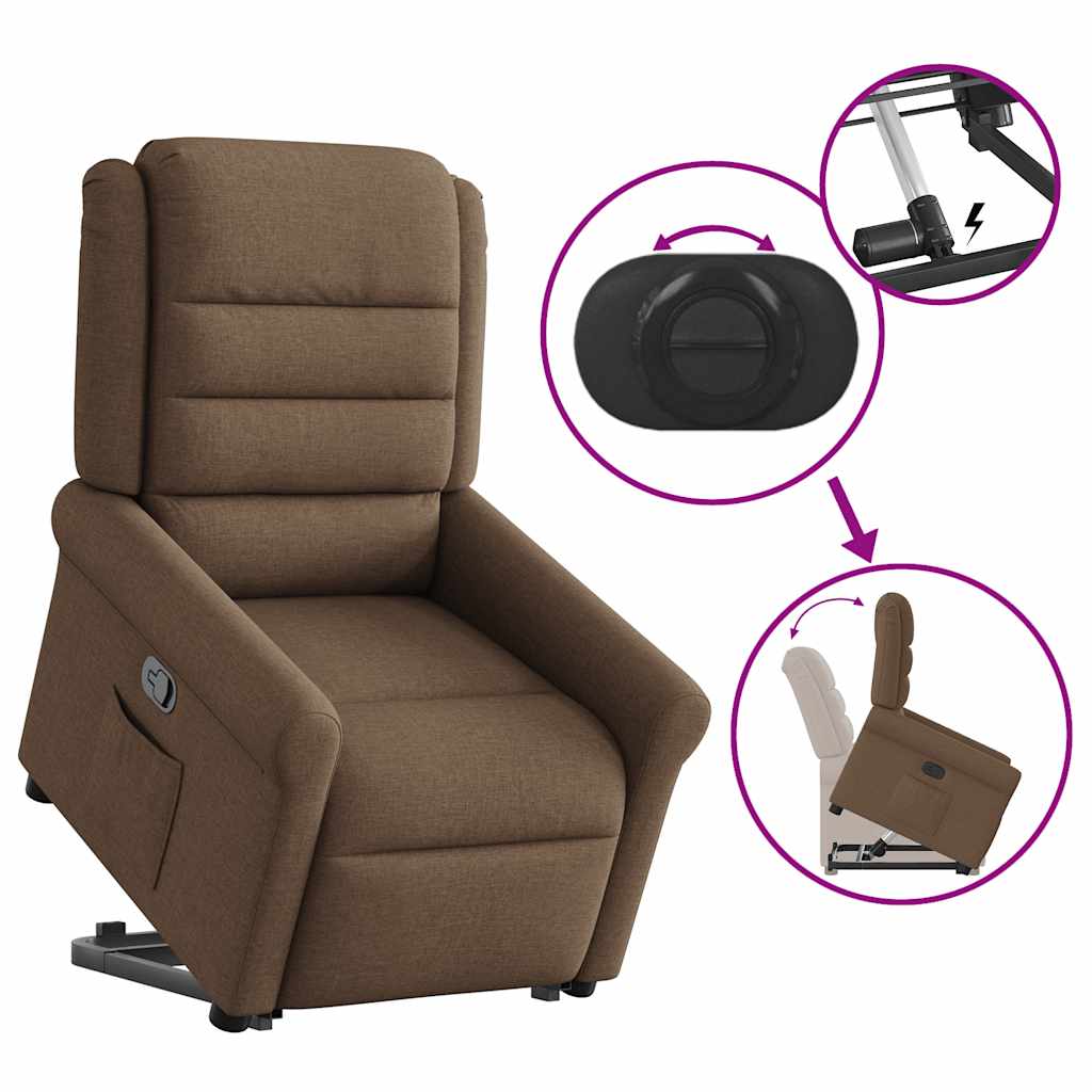 Fauteuil inclinable Marron Tissu