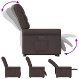Fauteuil inclinable marron foncé tissu