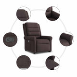Fauteuil inclinable marron foncé tissu